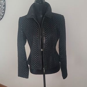 Marvin Richards Black Textured Leather Jacket